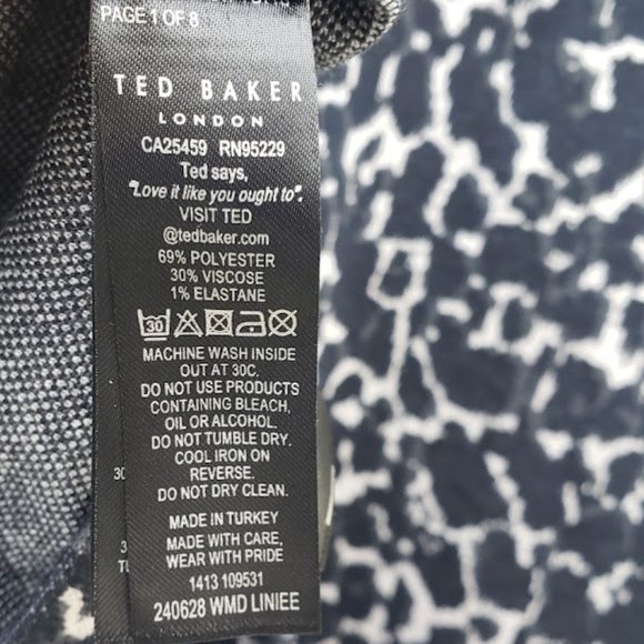 NWT Ted Baker Liniee Leopard Dress - Picture 7 of 7